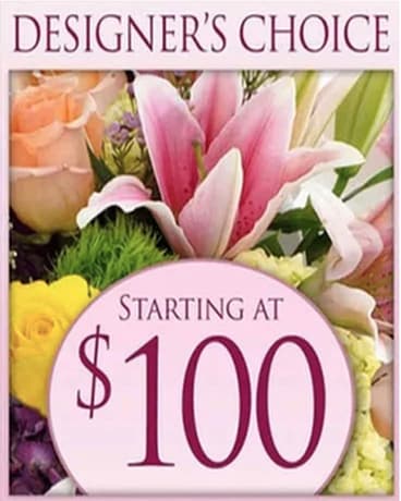 Designer's Choice $100 size, inches height and inches wide.