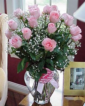18 Red Roses size, inches height and inches wide.