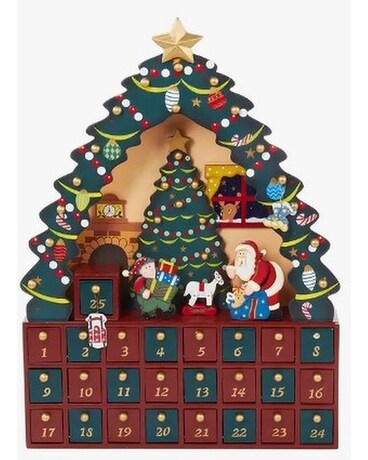 24pc Advent Calender size, inches height and inches wide.