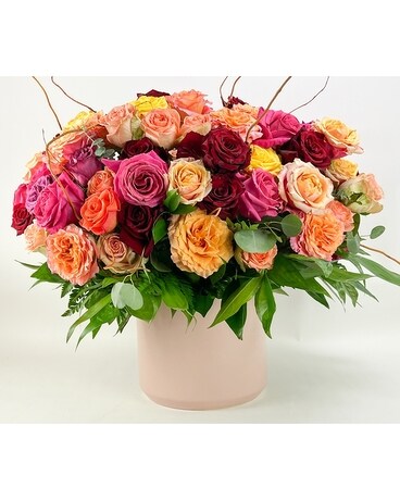100 Colorful Roses size, inches height and inches wide.
