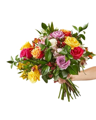 Cut Bouquet (no vase) size, inches height and inches wide.
