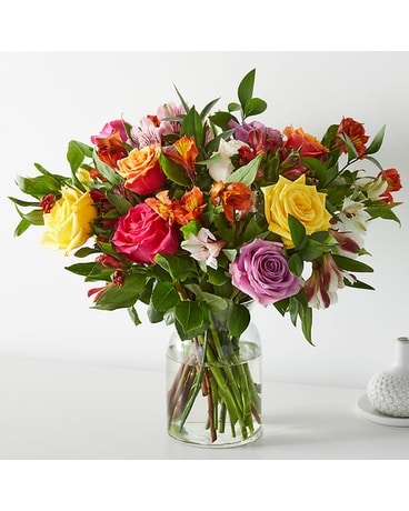 Vase Arrangement size, inches height and inches wide.