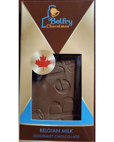 Belgian Milk Chocolate size, inches height and inches wide.