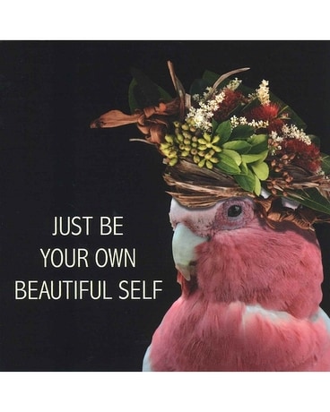 Just Be Your Own Beautiful Self size, inches height and inches wide.