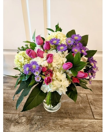 Lush and Lavender size, inches height and inches wide.