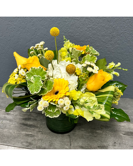 With Sunflowers size, inches height and inches wide.