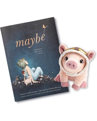 Flying Pig Plush size, inches height and inches wide.