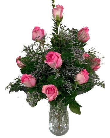 12 Roses size, inches height and inches wide.