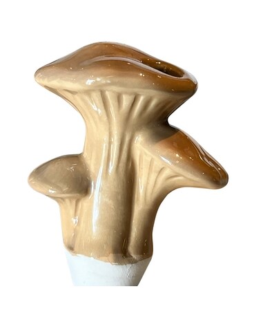 Beige Mushroom size, inches height and inches wide.