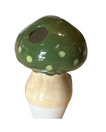 Green Mushroom size, inches height and inches wide.