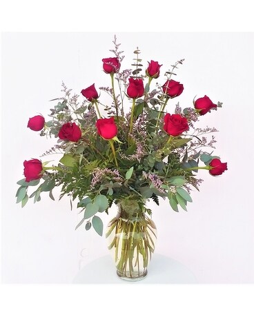 Red Roses size, inches height and inches wide.