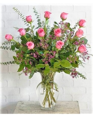 Pink Roses size, inches height and inches wide.