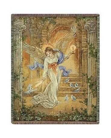 Displayed on an easel with bow size, inches height and inches wide.