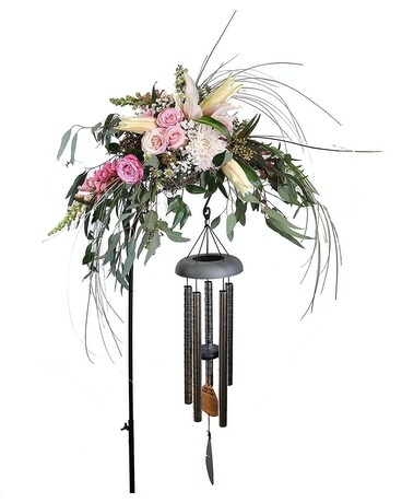 Add Fresh Flowers with Stand (pic is example) size, inches height and inches wide.