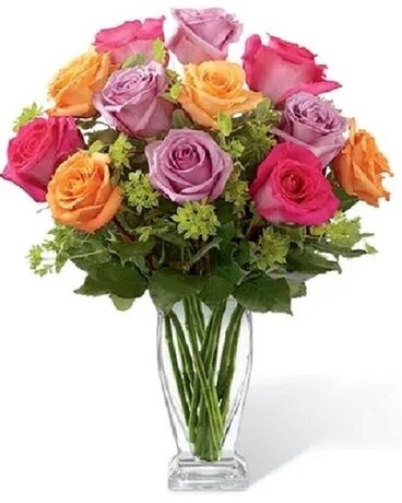 Assorted Roses size, inches height and inches wide.