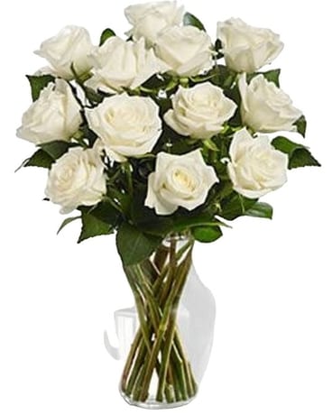 White Roses size, inches height and inches wide.