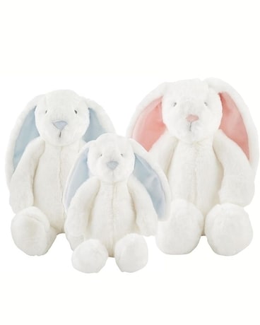 Large Bunny - Pink Ears size, inches height and inches wide.