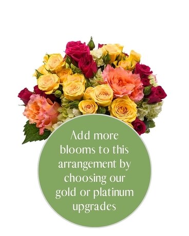 Gold size, inches height and inches wide.