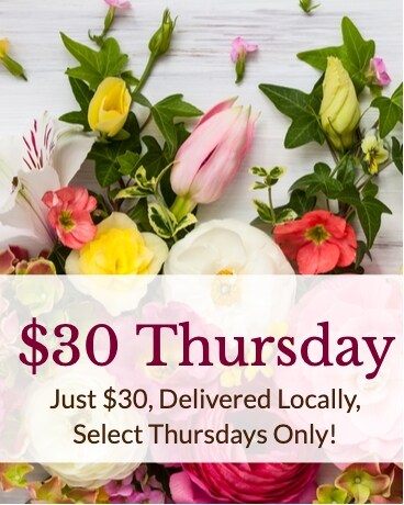 THURSDAY size, inches height and inches wide.
