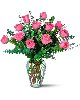 Deluxe (18 Roses) size, inches height and inches wide.