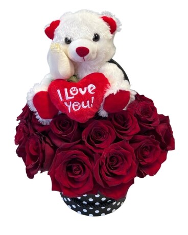 Premium36 Red Roses size, inches height and inches wide.
