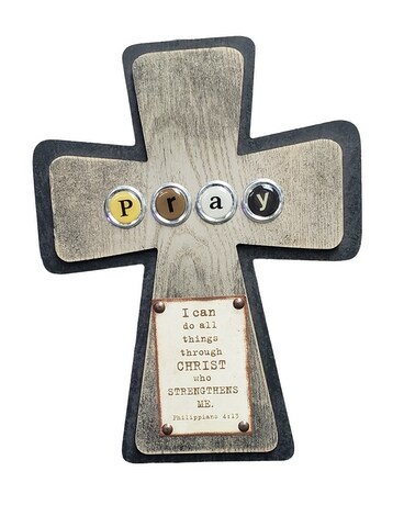 3. Pray Cross size, inches height and inches wide.
