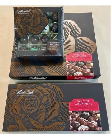 Truffles 1.6 oz size, inches height and inches wide.