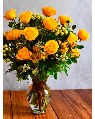 Yellow size, inches height and inches wide.
