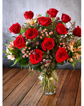 3 dozen roses size, inches height and inches wide.