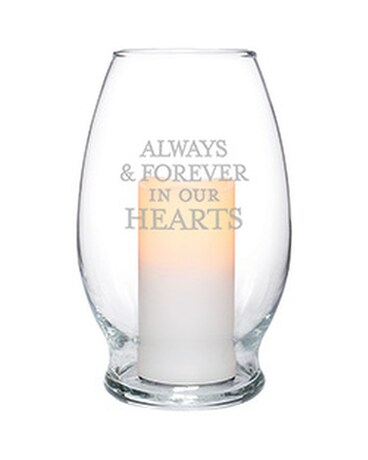 Hurricane Candle Only size, inches height and inches wide.