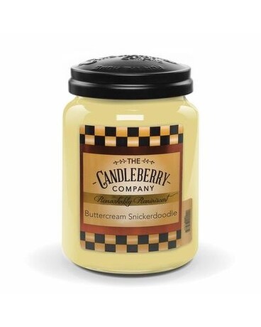 Candleberry Candle size, inches height and inches wide.