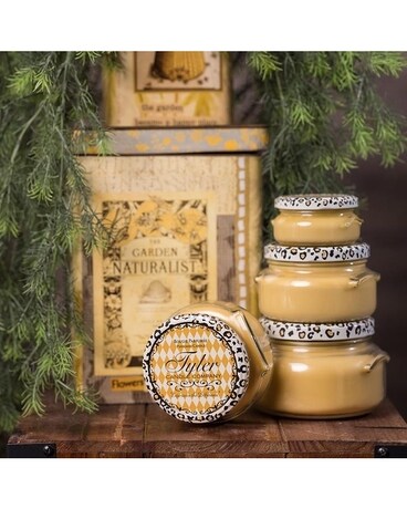 3.4 oz 1-Wick size, inches height and inches wide.