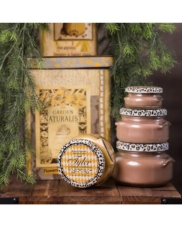 3.4 oz 1-Wick size, inches height and inches wide.