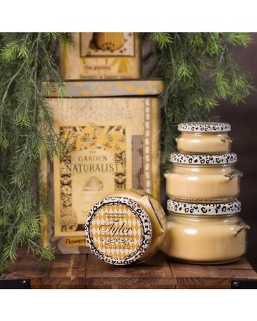3.4 oz 1-Wick size, inches height and inches wide.