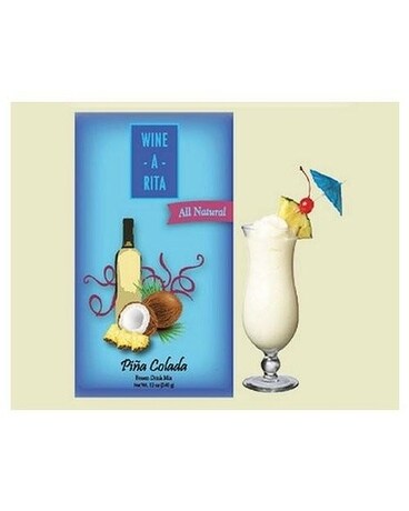 Pina Colada size, inches height and inches wide.