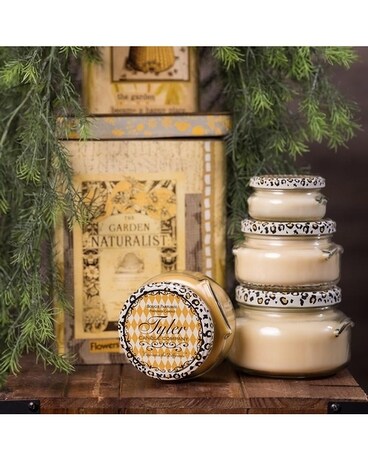 11 oz. 2-Wick size, inches height and inches wide.