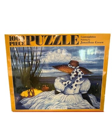Contemplation Puzzle size, inches height and inches wide.