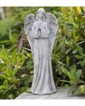 Standing Angel in Prayer size, inches height and inches wide.