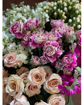 Vase Arrangement size, inches height and inches wide.