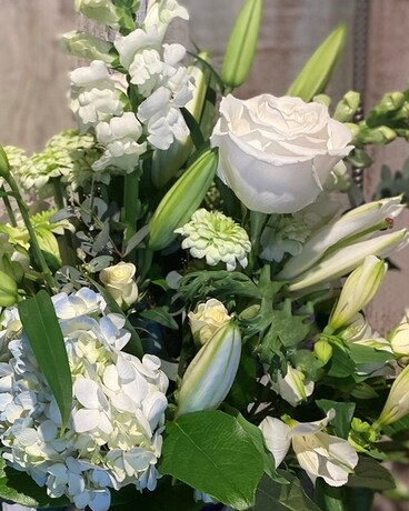 Deluxe Hand Tied size, inches height and inches wide.