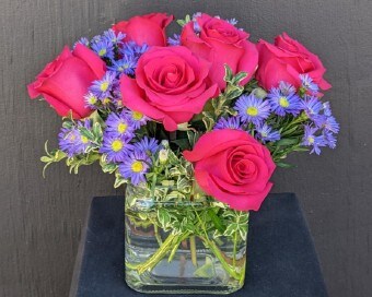 Hot Pink Roses size, 10 inches height and 10 inches wide.