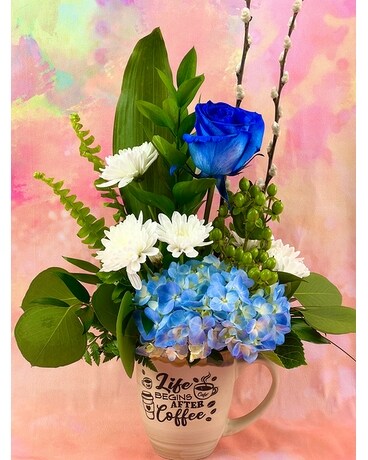 Arrangement size, inches height and inches wide.
