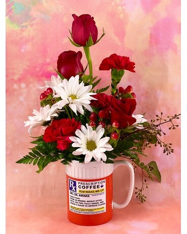 Arrangement size, inches height and inches wide.