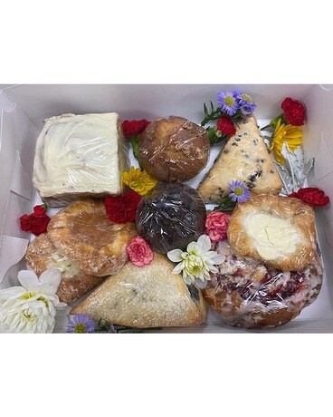 Standard 8 pastries size, inches height and inches wide.