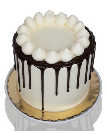 Deluxe with cake top size, inches height and inches wide.