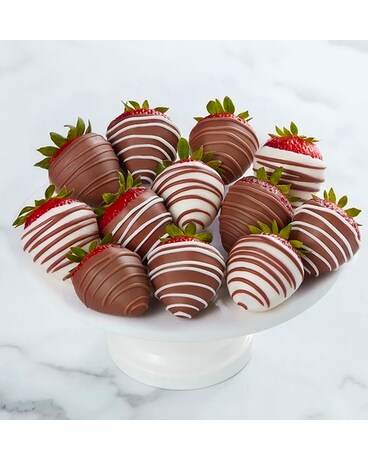 12 Strawberries size, inches height and inches wide.