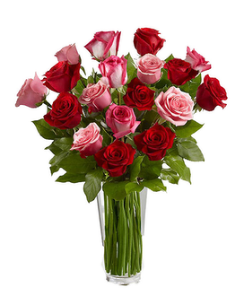 18 Roses size, inches height and inches wide.
