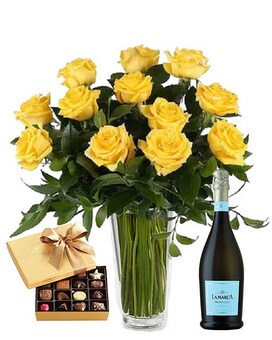 Prosecco Sparkling Wine size, inches height and inches wide.