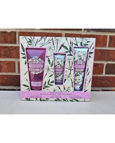 Bath & Body Collection White Jasmine size, inches height and inches wide.