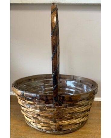Gourmet basket size, inches height and inches wide.